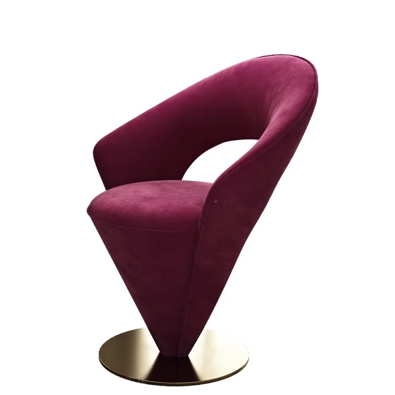 

Makeup chair, dresser stool, rotatable light luxury high-end 2025 new flannel backrest chair