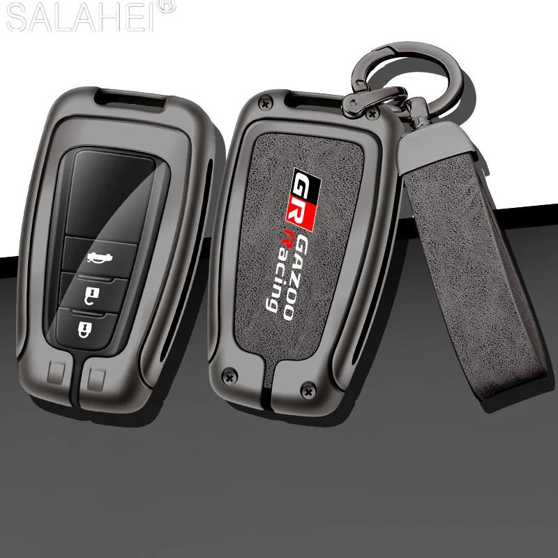 Zinc Alloy Car Key Case Cover Shell For Toyota GR Gazoo Racing GR 86 Supra Yaris RAV4 Prius Corolla C-HR Camry Auris Accessories