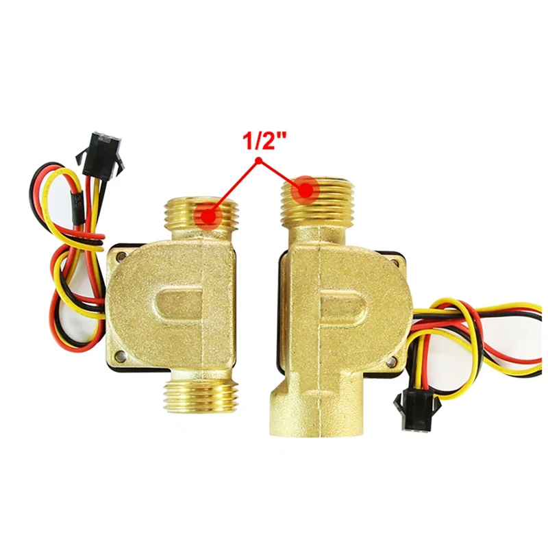 EYFL-DC5- 18V 1/2 "ทองเหลืองสําหรับ Water Flow Sensor 1.75Mpa Hall Effect Turbine Pulse Flowmeter ด้ายภายนอกสําหรับเครื่องทําน้ําอุ่น