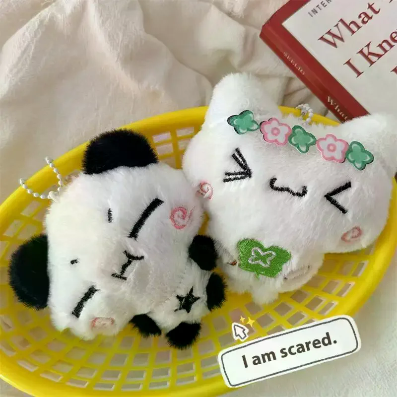 

Мультяшное животное, кролик, панда, плюшевый кулон, брелок Kawaii, модный брелок для ключей для женщин и девочек, милый рюкзак, кулон, аксессуары