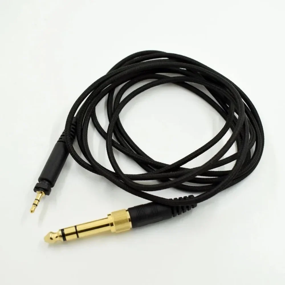 Cable de extensión trenzado de nailon de repuesto de 6,35mm para auriculares Shure SRH440 SRH840 SRH940 SRH750DJ SRH 840 940 440 750DJ