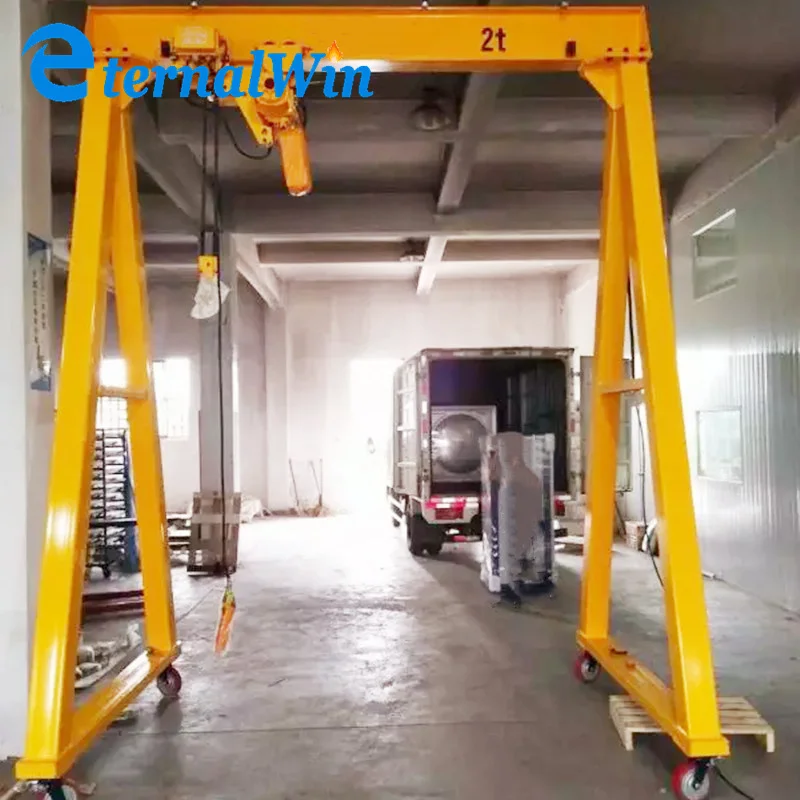 10ton Portable Single Girder Box Type Gantry Crane