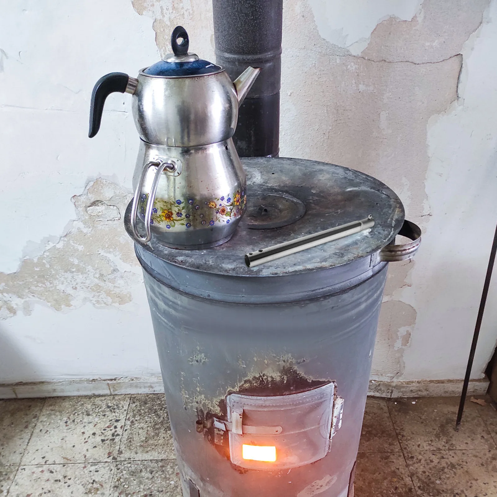 

4Pcs Upgraded Stove Replacement Legs: Rustproof Stainless Steel Extender Feet for Wood Burning Stove Increased Height Stable