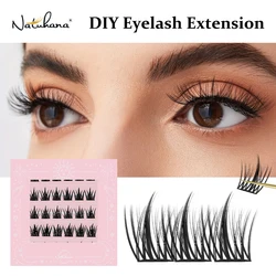 NATUHANA No Glue Individual Lashes Soft Idol Lash Clusters Reusable Self Adhesive Lashes