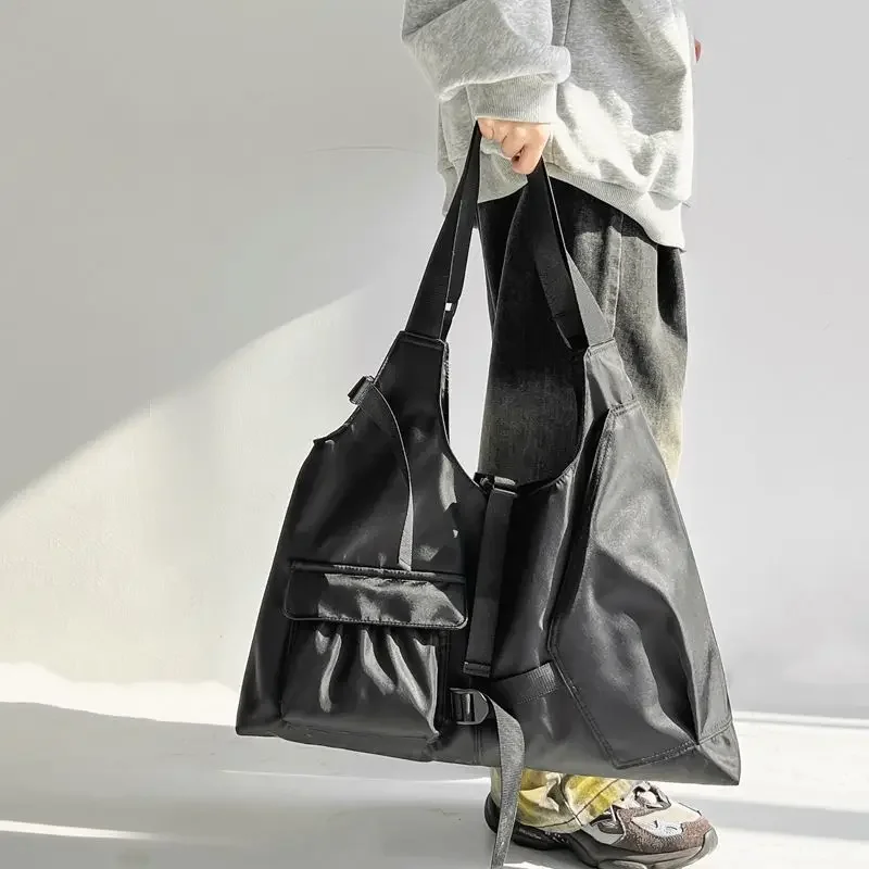 Nylon Tote Bag Casual Zipper SOFT Fashion High-Capacity Shoulder Bag Handbag School Bag for College Students