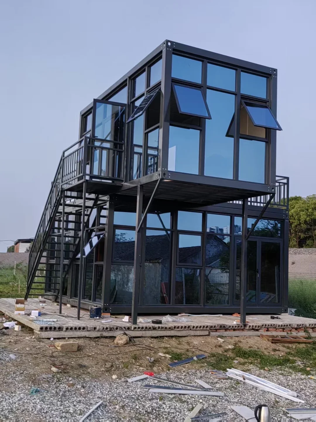 Two-story Office Building Kit Customizable Design for Professional Use