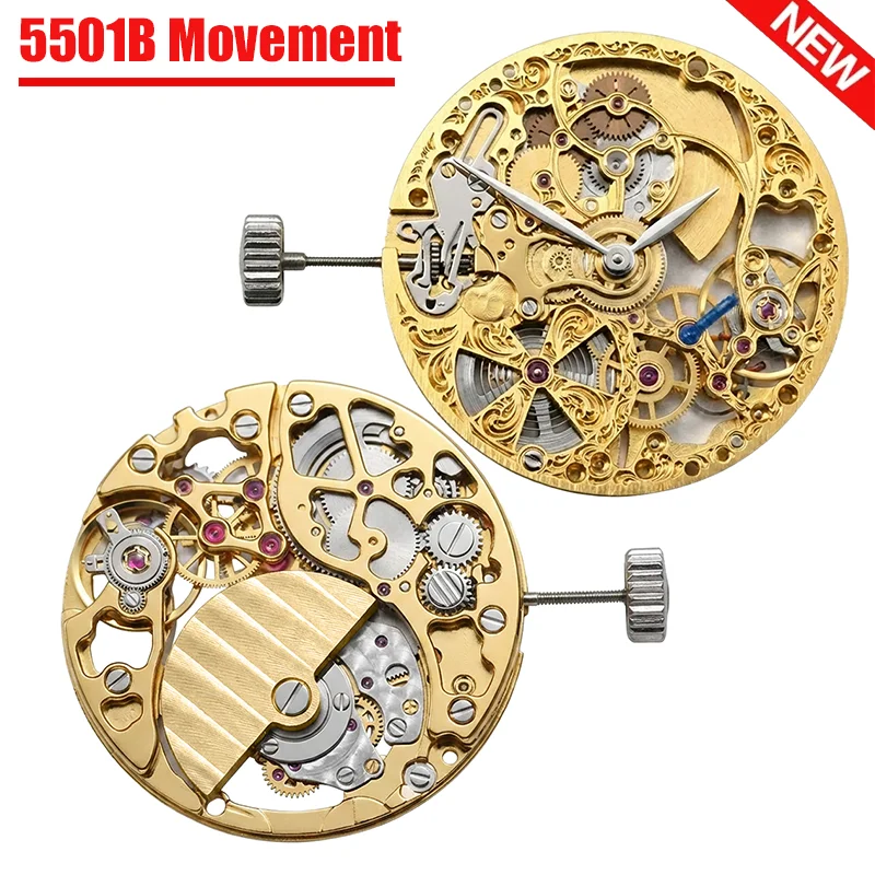 5501B Micro Rotor Automatic Mechanic Movement Finely Carved Skeleton Finely Carved Skeleton Small Three-Pin 33 Jewels Movement
