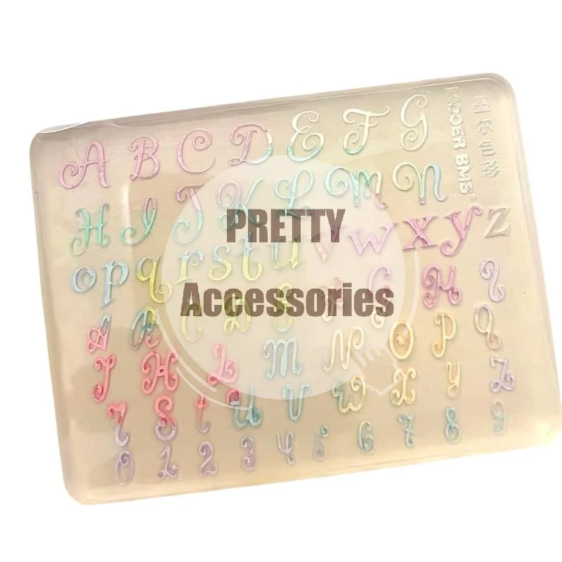 Cursive Alphabet Number Silicone Casting Mold 1Pcs Heat Resistant Resin Mould for DIY Coaster Making Home Use
