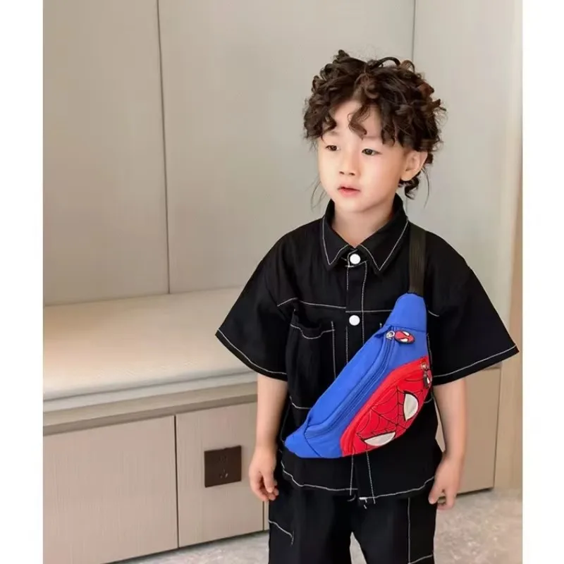 MARVEL Spider Man Cartoon Leuke Portemonnee Mode Schoudertas Opbergtas Portemonnee Borsttas Heuptas