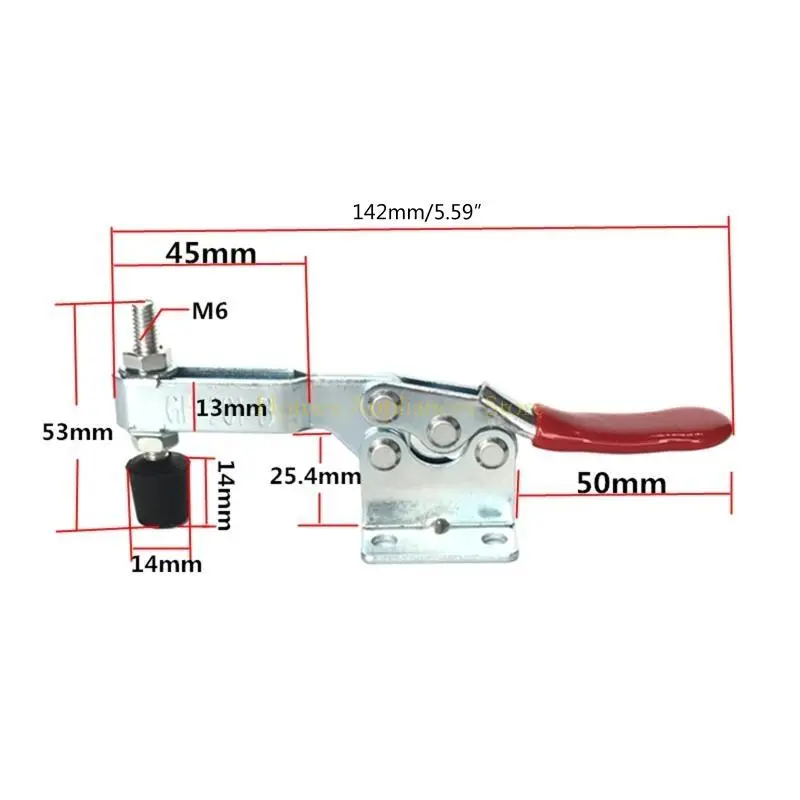 D0AB pesante mantenimento mantenimento del morsetto orizzontale a rilascio rapido 142x53mm