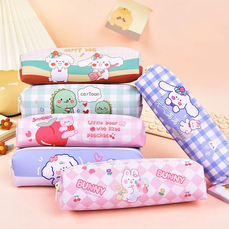 1Pcs Kawaii Pencil Case Cartoon Animals Bunny Gift Estuches School Pencil Box Pencilcase Pencil Bag School Supplies Stationery