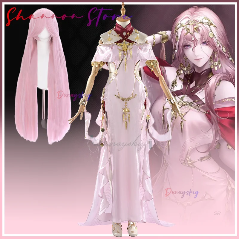 ميلي كوسبلاي كوسبري لعبة مسار إلى أي مكان فستان وردي ملحقات شعر مستعار مجموعة كاملة زي موحد للهالوين للنساء ملابس لعب الأدوار