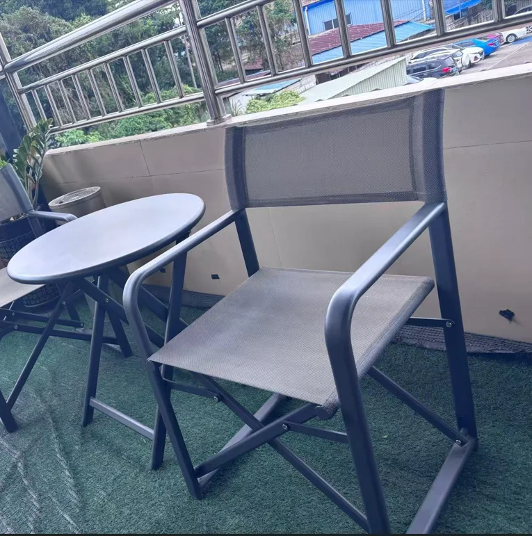 Factory Wholesale Modern Lightweight Aluminum Folding Chair For Garden Park Restaurant Coffee Shop Camping Fishing Outdoor Use