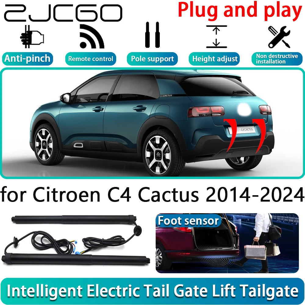 

ZJCGO for Citroen C4 Cactus 2014-2024 OEM Electric Powered Tailgate Power Liftgate Automatic Tailgate System With Foot Sensor