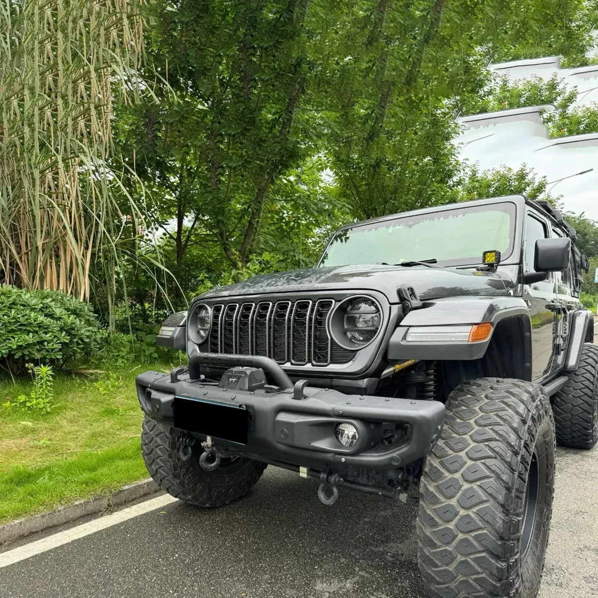 2024 نمط المصد الأمامي شبكة مصبغة ل جيب رانجلر JK JKU 2007 2008 2009 2010 2011 2012 2013 2014 2015 2016 2017 Lantsun J400