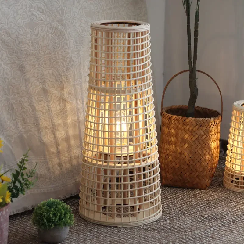 High Floor candle holder Vine Weaving night light Lampshade Flower Arrangers Vase Living Hotel wedding home decoration lantern