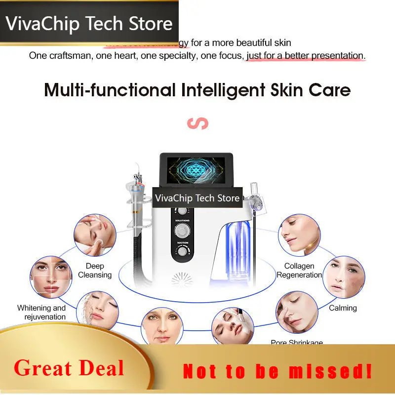 VivaCT8 in 1 Skin Tightening Lifting Face Massager Facial Machines Salon Home Use Beauty Equipment Skin Repair Face Lifting