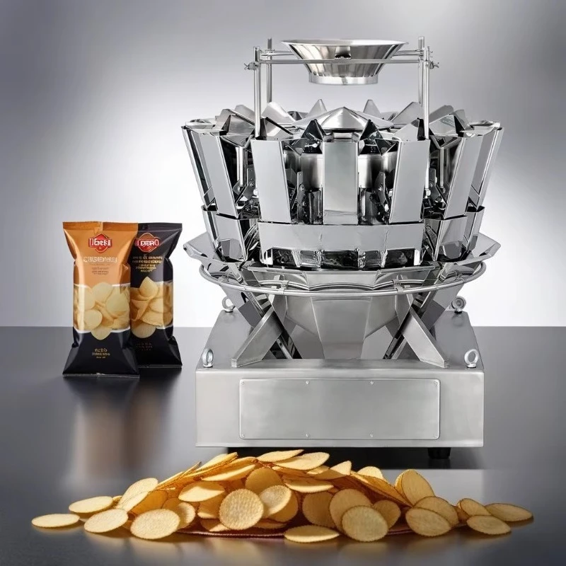 Hot Sale Manufacturing Machine Potato Chips Packing Weigher Automatic Popcorn Machine Multihead Weigher Customized