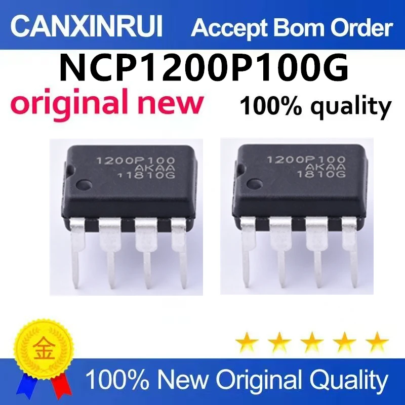 （5pcs-10pcs）Brand new original NCP1200P100G package DIP-8 AC-DC controller and regulator