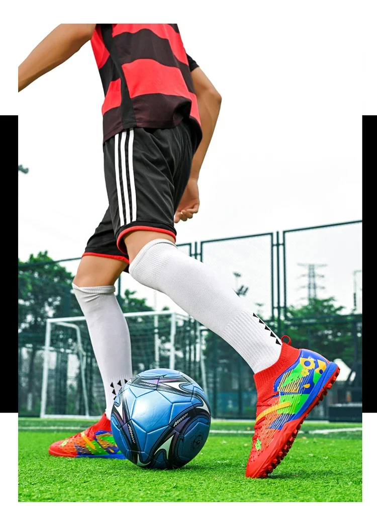 Neue Männer Fußball Schuhe Hochwertige Outdoor Hohe Knöchel Ultraleicht Indoor Fußball Stiefel Nicht-Slip Sport Schuhe Futsal Nicht-Slip – Detail 20