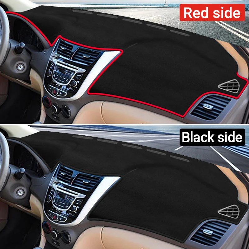 For Hyundai Solaris Accent Verna RB 2010 2011 2012 2013 2014 2015 2016 Car Dashboard Cover Avoid Light Pads Protective Accessory view 6