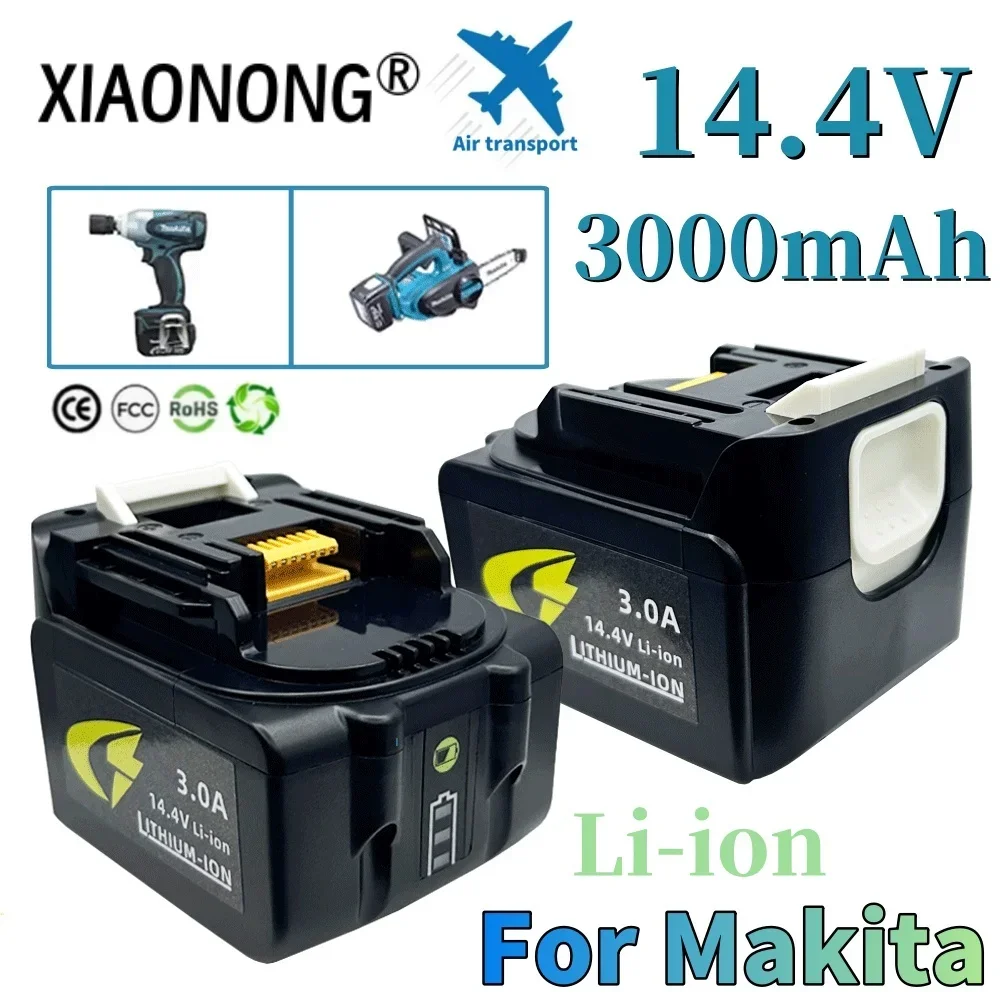 14.4V 3.0Ah 3000mAh Li-ion BL1430 Rechargeable Battery for Makita Cordless Tools BL1440 DA340DRF BDF343