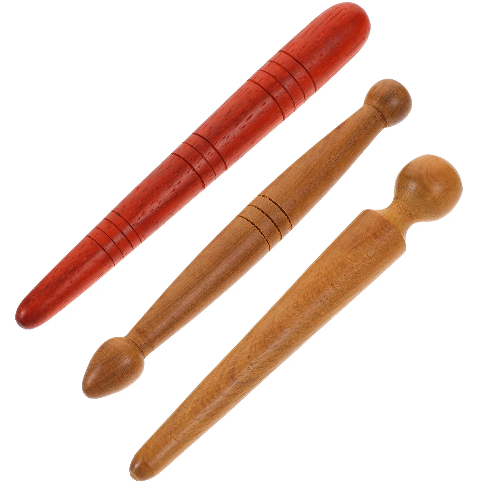 

3 Pcs Wooden Acupuncture Stick Foot Reflexology Whole Body Massager Tool Heated