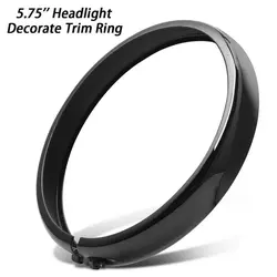 Motorcycle 5.75'' Black Headlight Headlamp Decorate Trim Ring For Harley Sportster Iron 883 1200 Dyna Softail Street Bob 18-21