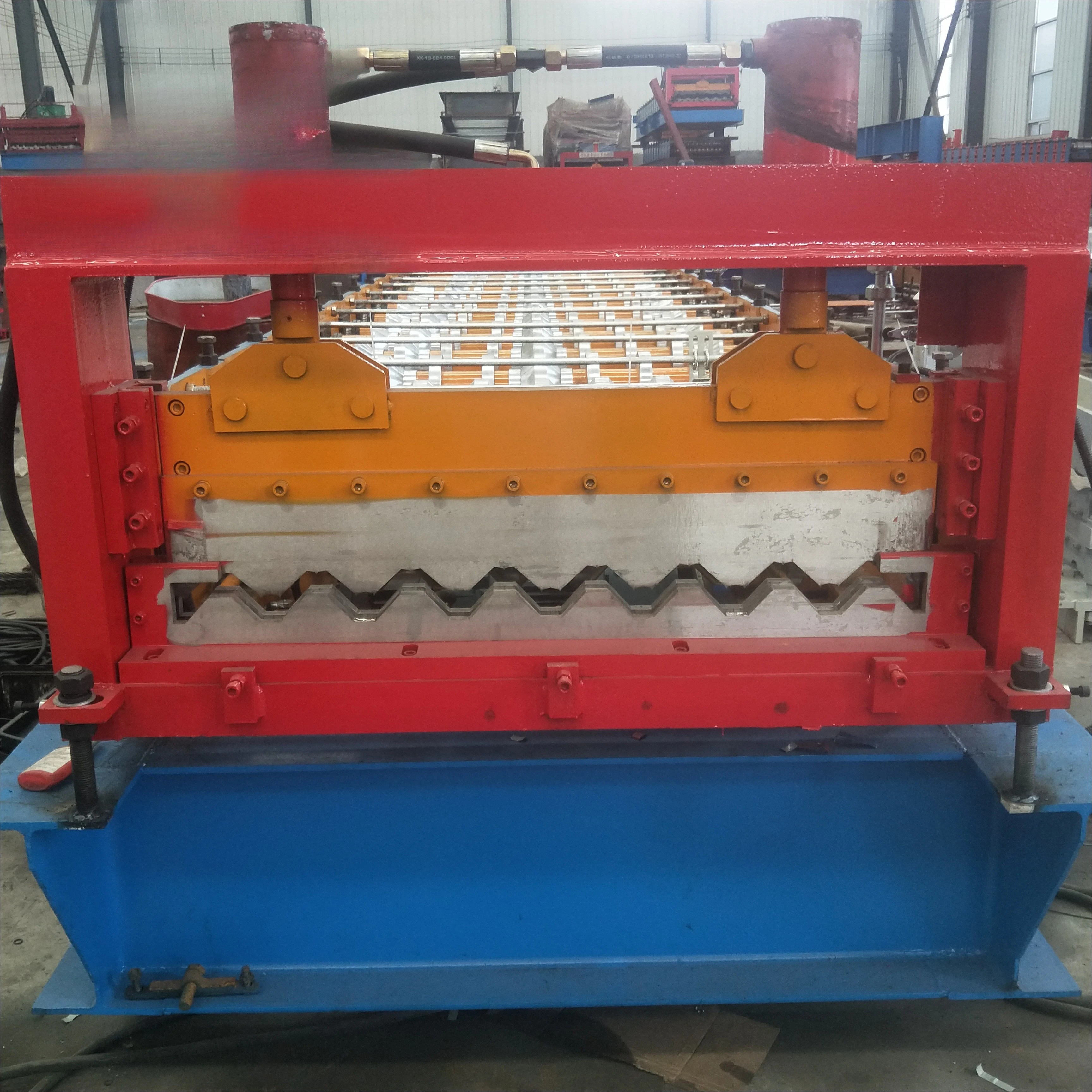 Trapezoidal Roof Tile Machine Adjustable Feeding Width Multi Specification Metal Roof Tile Manufacturing Equipment