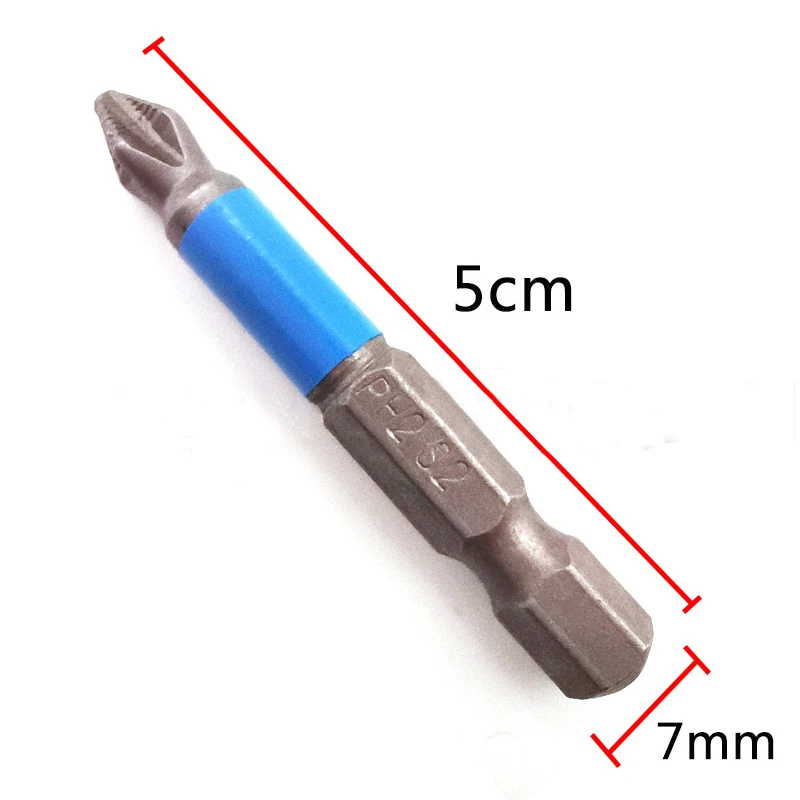 5/10 adet 50mm PH2 çapraz Bit matkap kafa tornavida uçları el aletleri Anti kayma elektrik Hex Shank manyetik tornavida matkap ucu