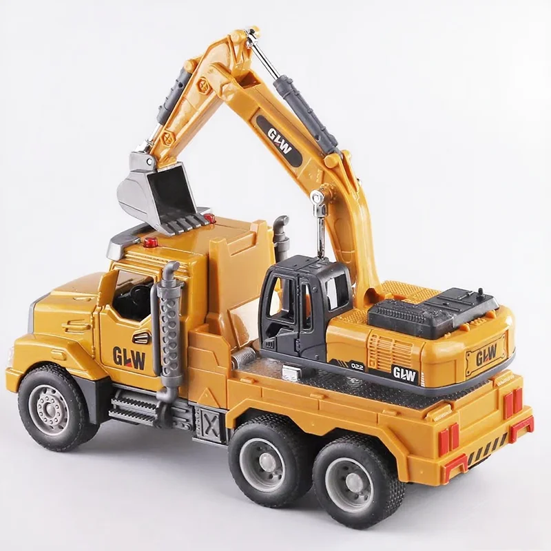 1:46 Timber Transporter Tipper Sound Light Alloy+Plastic Model Diecast & Toy Play Vehicles Decoration Collection Boy Toys Gift