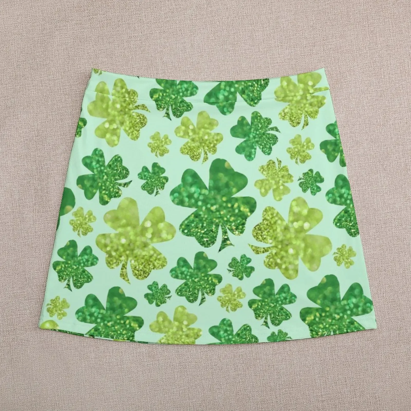 Shimmering Shamrocks Mint Mini Skirt Summer dress night club outfits skirt skirt women clothing 2025 new arrivals Mini