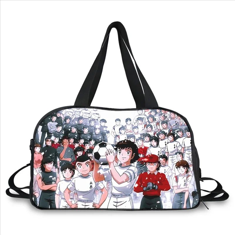 Captain Tsubasa Messenger Bag, Bolsa de Viagem Portátil, Grande Capacidade, Multifunções, Impressão 3D, Tendência da moda, Anime