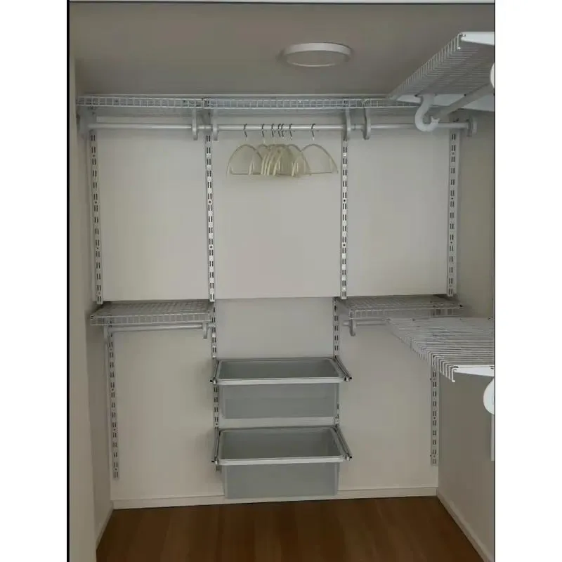 Space Saving Modular Metal Clothing Rack Large Capacity Wall Mounted Storage for Hotel Room Kitchen Cabinet Eco Friendly