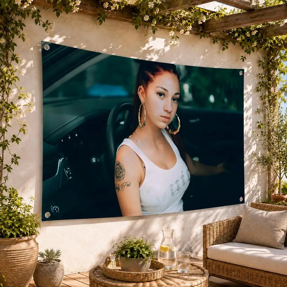 Bhad Bhabie Rapper Cool Flags Flag Soft skin-friendly Durable Tapestry Outdoor party Home living room bedroom Decoration
