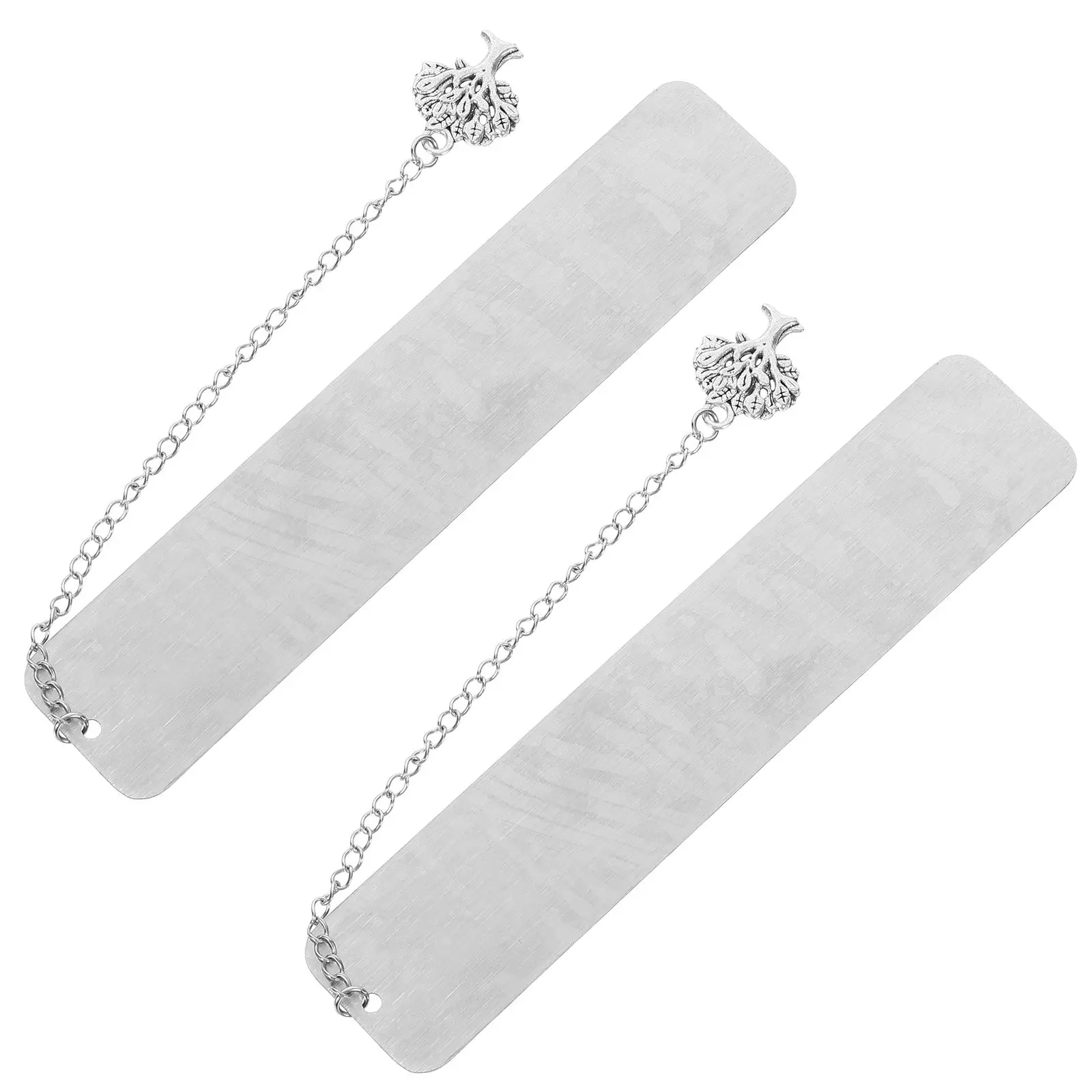 

2Pcs Stainless Steel Life Tree Pendant Blank Bookmarks 13x2 6cm Safe Gift for Students Teachers Metal Bookmark