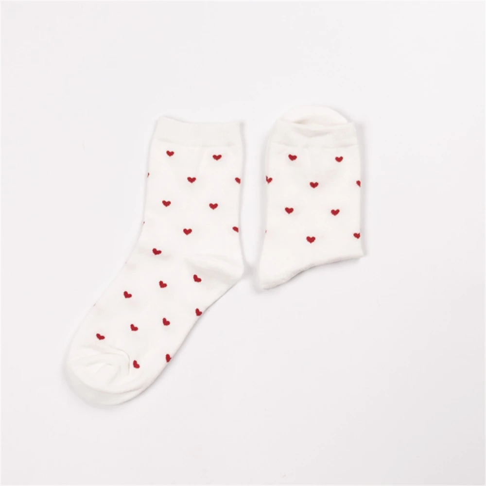 New Sweet Girls\' Cute Little Love Heart Kawaii Beautiful Ladies Fashion Designer Art Socks Streetwear Dropship