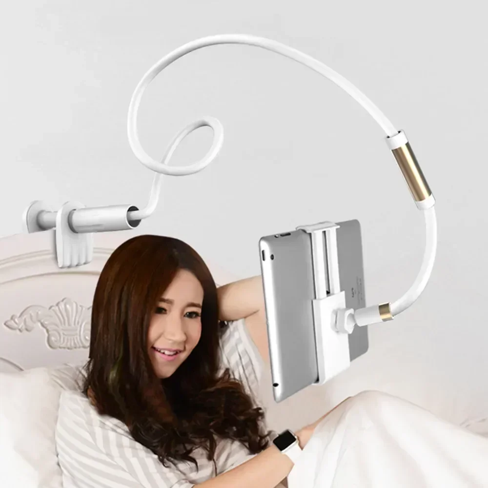 Mobile Phone Stand Holder Long Arm Gooseneck Bracket 4.0 To 11 Inch Flexible Tablet Phone Stand Holder Bed Desk Clamp Mount