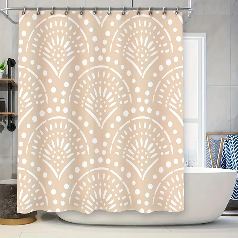 

Vintage Floral Shower Curtain Set Elegant White Design for Bathroom Decor Customizable Size Waterproof Material