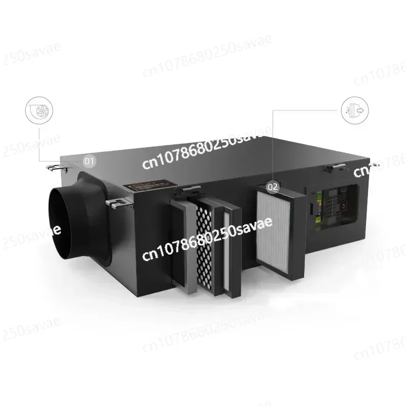 Ceiling Mounted Home Hepa Filter Aientilationr Exhaust Fresh Air Ventilation System for Home V