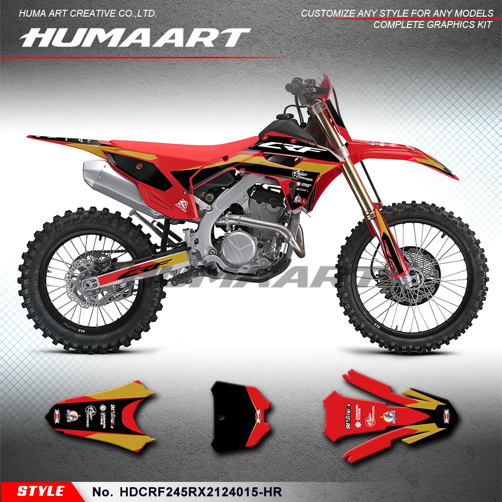 

Глянцевый ламинат HUMAART для графики мотоцикла Honda CRF 250RX 450RX 2021 2022 2023 2024, HDCRF245RX2124015-HR