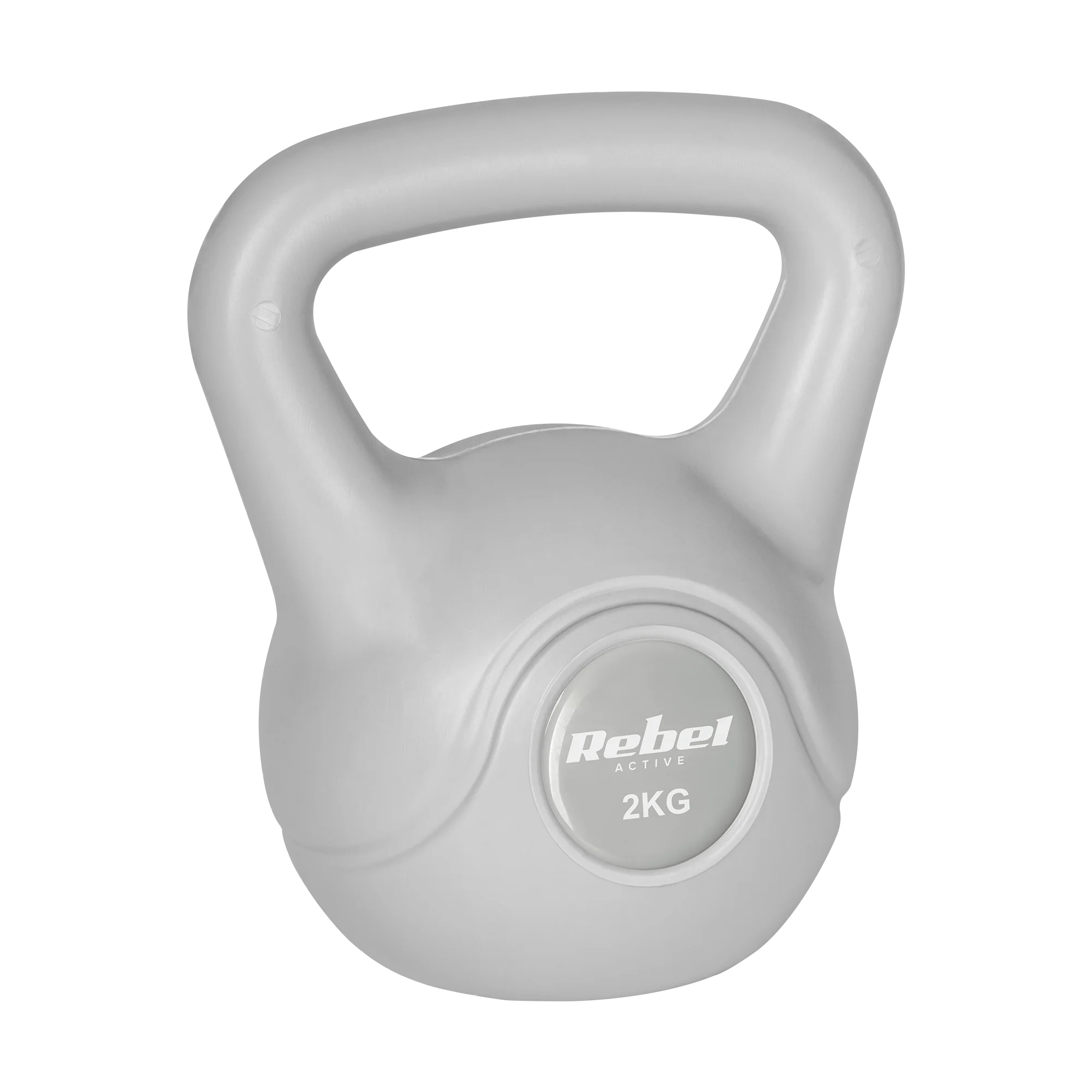 Kettlebell 2kg hervidor gris mancuerna pelota de entrenamiento de peso ABS Rebel