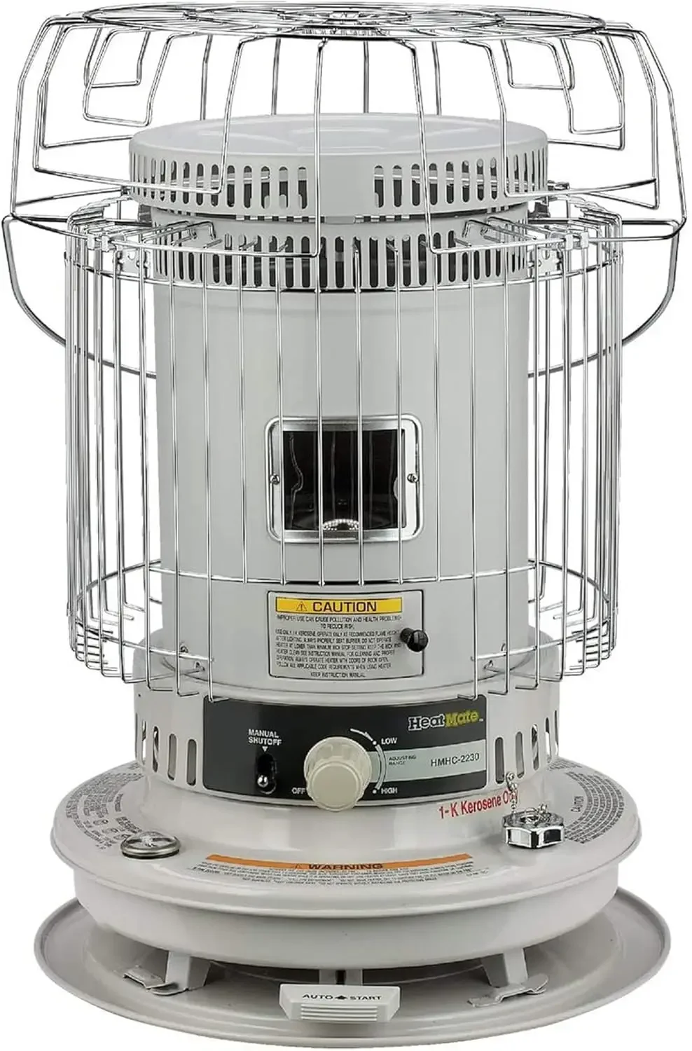 Portable Indoor/Outdoor Kerosene Heater for 1000 sq.ft., 23,500 BTU, Auto Safety Shut Off, Tip-Over