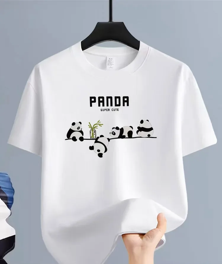 Cute Panda Printed T-shirt with Fun 