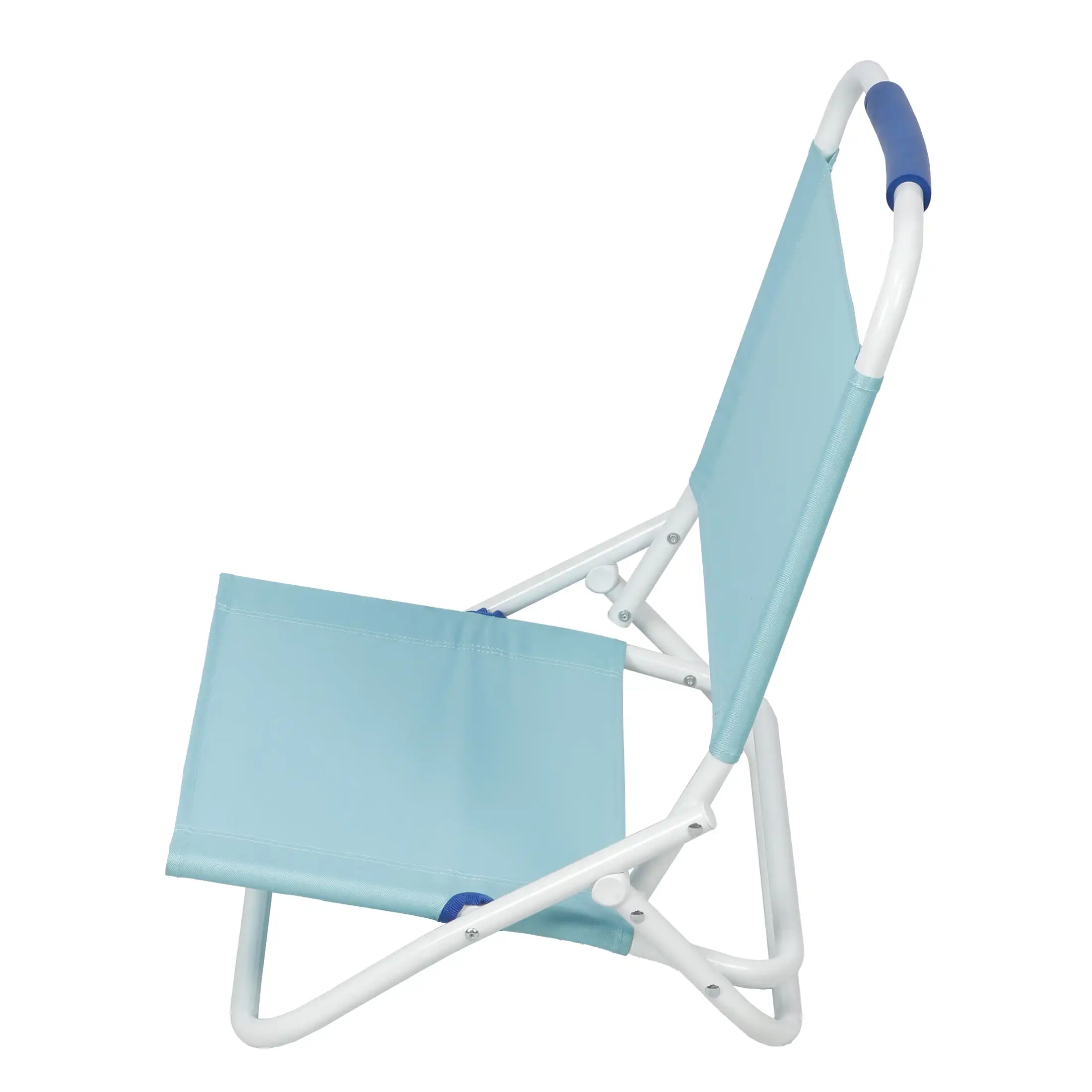 Легкий складной пляжный стул, портативный с ремнем для переноски, кресло с быстрой настройкой для кемпинга в песке, бирюзовый