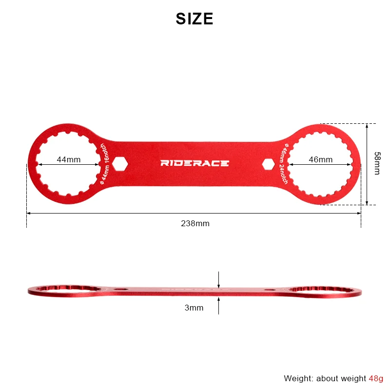 Bicycle Bottom Bracket Wrench Bike DUB BB Bottom Bracket Wrench Repair Tool 16/24 Notch 44 46mm For SRAM GXP SHIMANO BB51 52 IXF