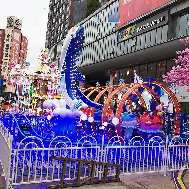 في الهواء الطلق الجديد 12 مقعد تحت الماء مغامرة معدات تسلية بلازا مركز تسوق المسار للأطفال السفينة الدوارة تشغيل الدجاج #2