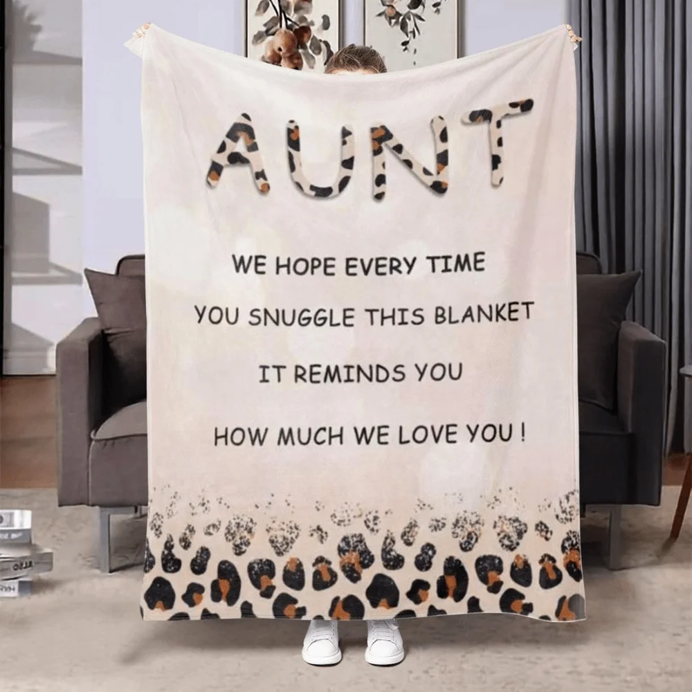 Rose Tassel Leopard Print Bohemian Style Soft Cozy Throw Blanket for Sofa Bed Free Spirit Decor