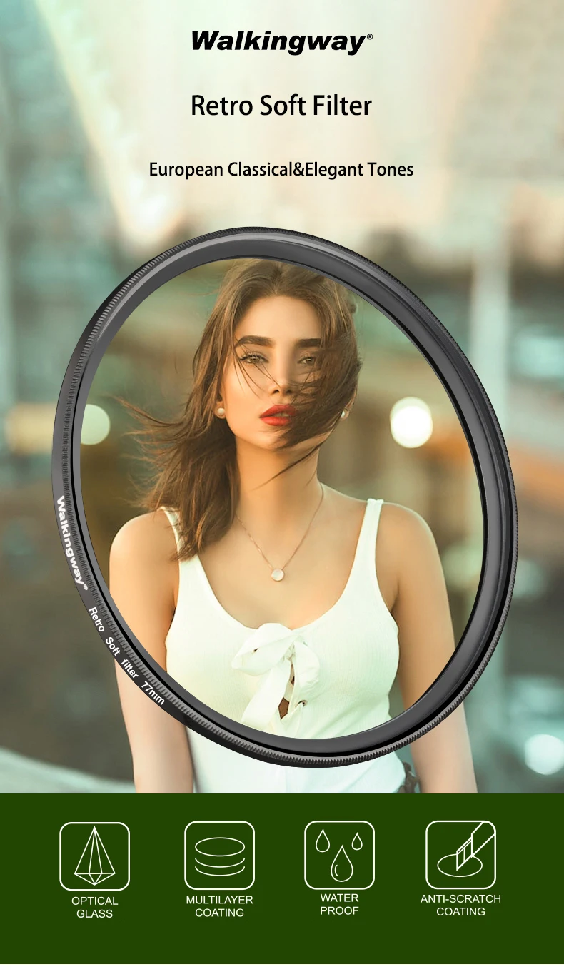 Retro Soft Filter Suitable for Canon Sony Fuji Micro Soft Focus Mirror Obscure Filter Film Portrait Photography SLR Filter