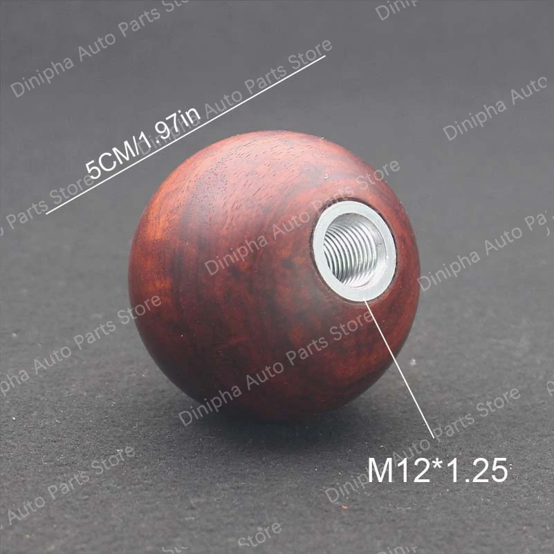 Universal Thread  Gear Shift Knob Personalized round Solid Wood Car Gear Shift Knob Modification Rosewood Knob head